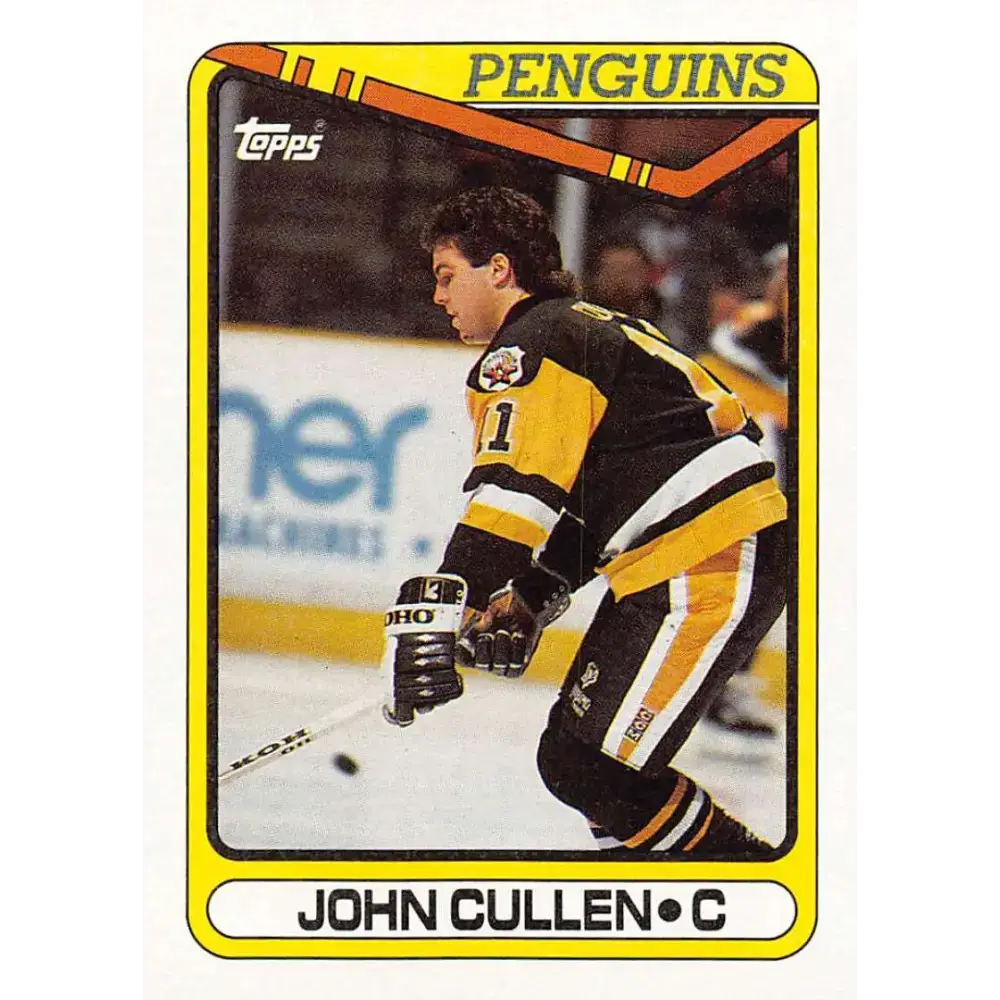 1990-91 Topps #208 John Cullen NM-MT Pittsburgh Penguins Hockey Card - Hockey Card Single