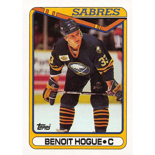 1990-91 Topps #215 Benoit Hogue NM-MT Buffalo Sabres Hockey Card