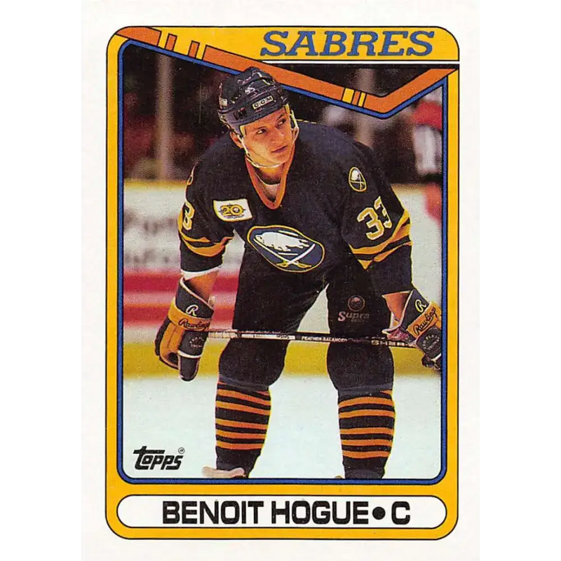 1990-91 Topps #215 Benoit Hogue NM-MT Buffalo Sabres Hockey Card - Hockey Card Single