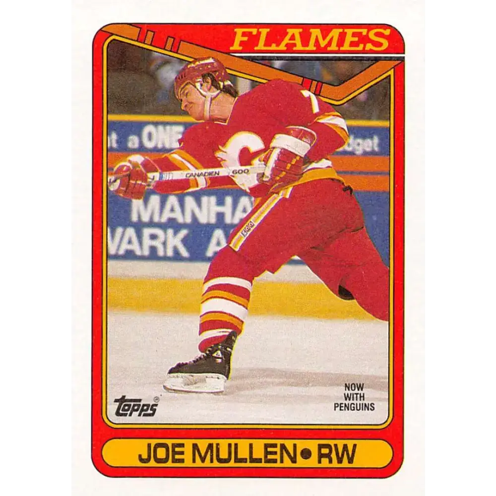 1990-91 Topps #218 Joe Mullen NM-MT Hockey Card - Hockey Card Single