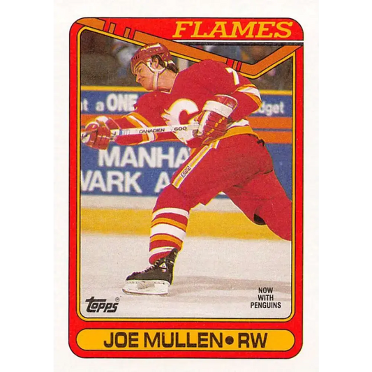 1990-91 Topps #218 Joe Mullen NM-MT Hockey Card - Hockey Card Single
