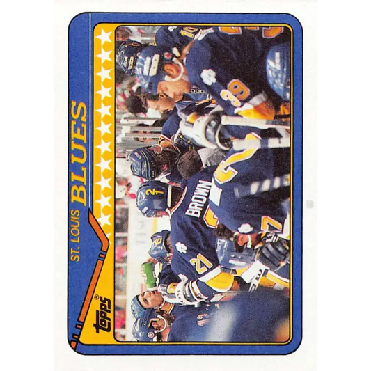 1990-91 Topps #220 Blues Team NM-MT St. Louis Blues Hockey Card