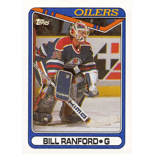 1990-91 Topps #226 Bill Ranford NM-MT Edmonton Oilers Hockey Card - Hockey Card Single