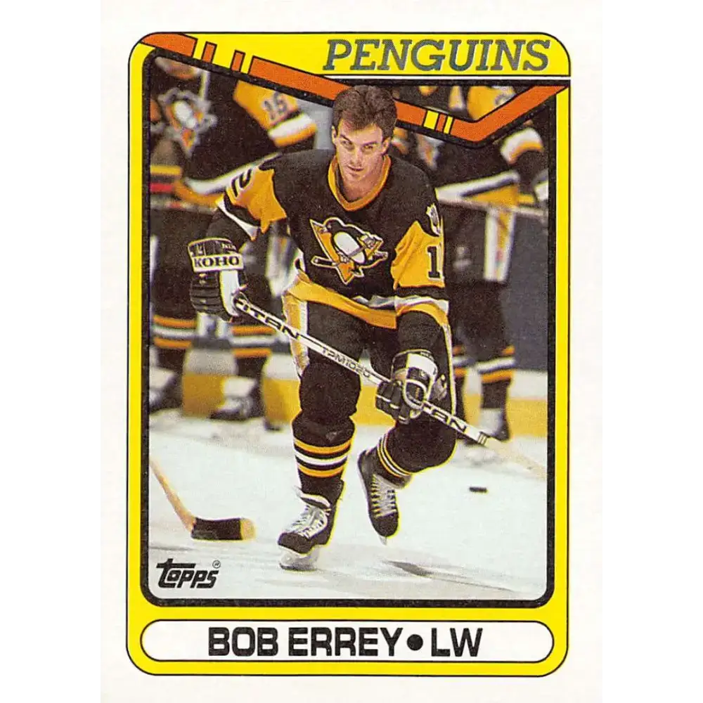 1990-91 Topps #230 Bob Errey NM-MT Pittsburgh Penguins Hockey Card - Hockey Card Single