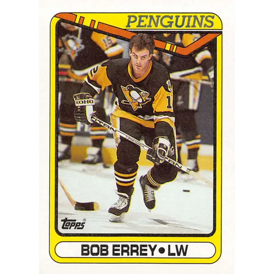 1990-91 Topps #230 Bob Errey NM-MT Pittsburgh Penguins Hockey Card