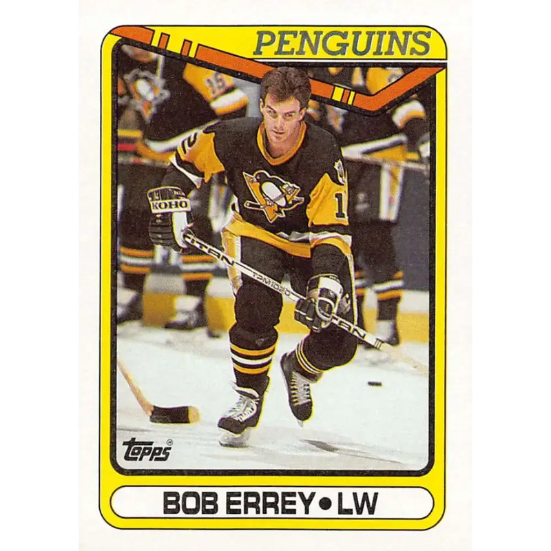 1990-91 Topps #230 Bob Errey NM-MT Pittsburgh Penguins Hockey Card - Hockey Card Single
