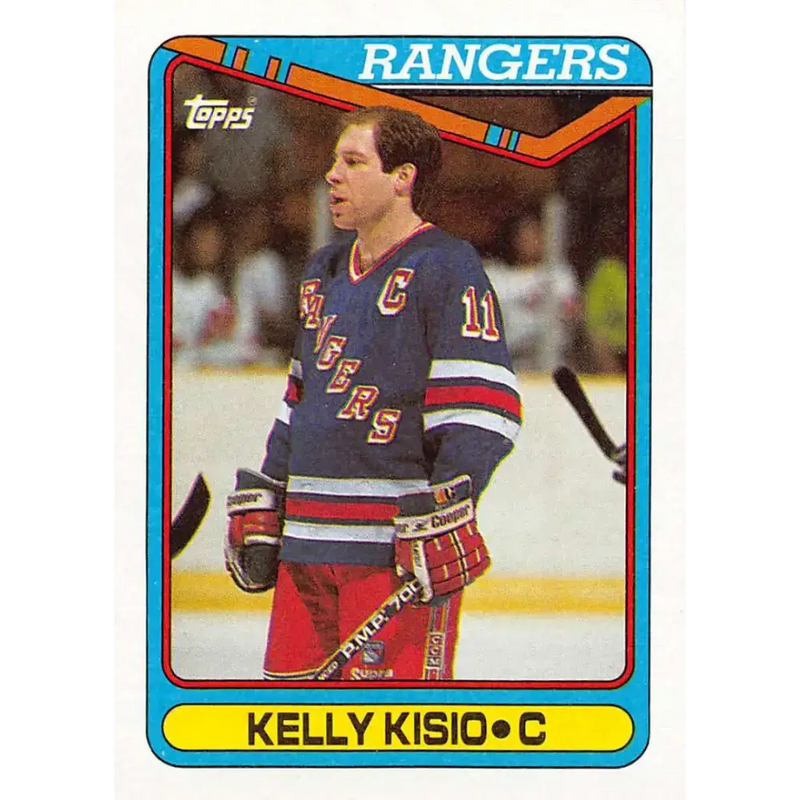 1990-91 Topps #239 Kelly Kisio NM-MT New York Rangers Hockey Card - Hockey Card Single