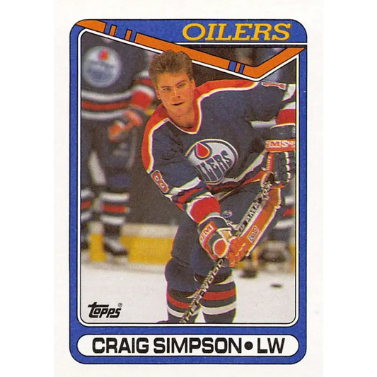 1990-91 Topps #240 Craig Simpson NM-MT Edmonton Oilers Hockey Card - Hockey Card Single