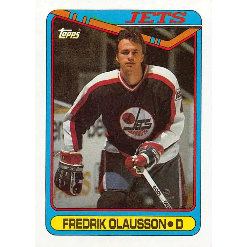 1990-91 Topps #242 Fredrik Olausson NM-MT Hockey Card - Hockey Card Single