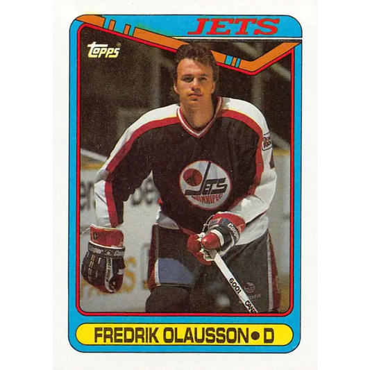 1990-91 Topps #242 Fredrik Olausson NM-MT Hockey Card - Hockey Card Single