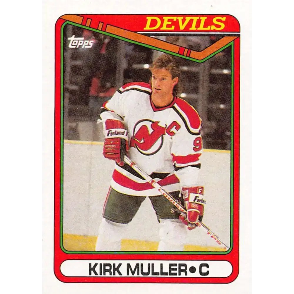 1990-91 Topps #245 Kirk Muller NM-MT New Jersey Devils Hockey Card - Hockey Card Single