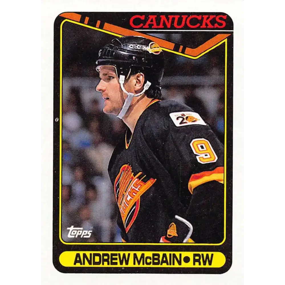 1990-91 Topps #248 Andrew McBain NM-MT Vancouver Canucks Hockey Card - Hockey Card Single