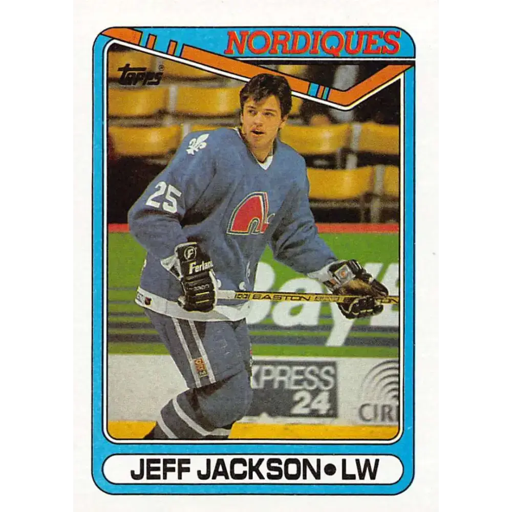 1990-91 Topps #249 Jeff Jackson NM-MT Quebec Nordiques Hockey Card - Hockey Card Single