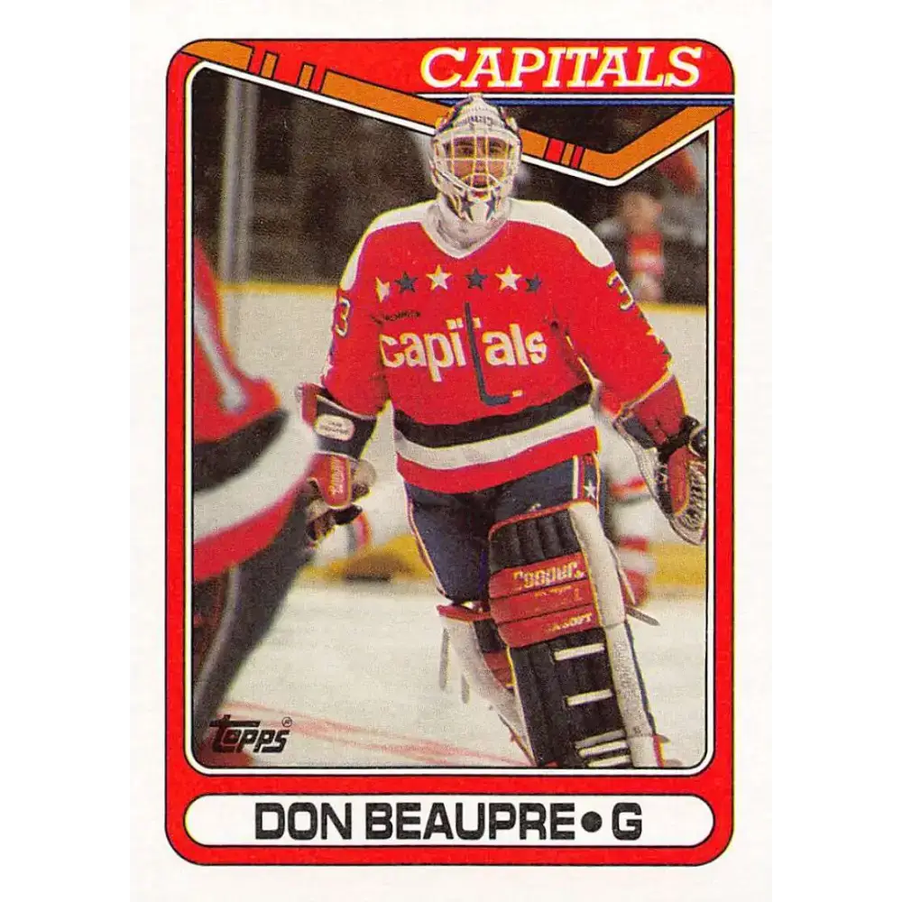 1990-91 Topps #253 Don Beaupre NM-MT Washington Capitals Hockey Card - Hockey Card Single