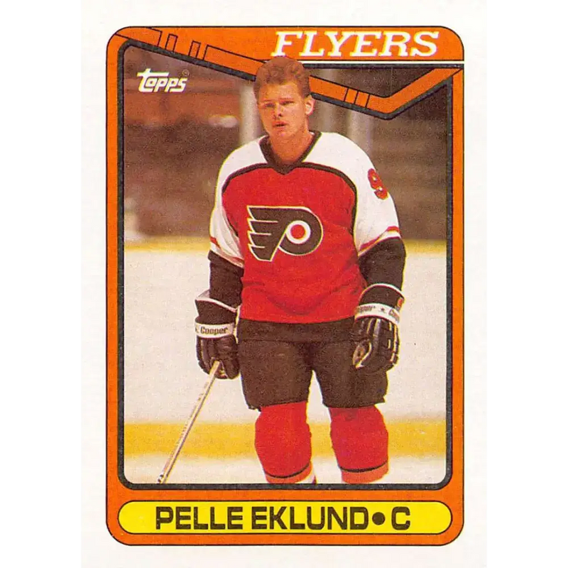 1990-91 Topps #254 Pelle Eklund NM-MT Philadelphia Flyers Hockey Card - Hockey Card Single