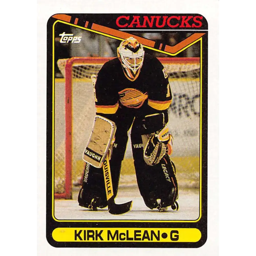 1990-91 Topps #257 Kirk McLean NM-MT Vancouver Canucks Hockey Card - Hockey Card Single
