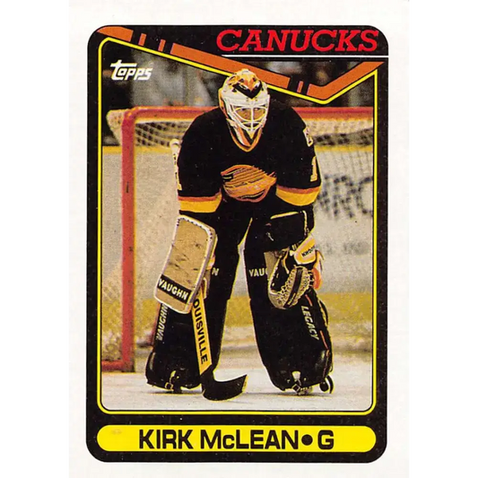 1990-91 Topps #257 Kirk McLean NM-MT Vancouver Canucks Hockey Card