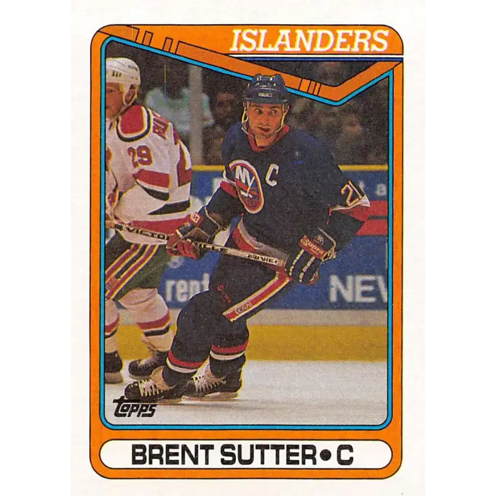 1990-91 Topps #258 Brent Sutter NM-MT New York Islanders Hockey Card - Hockey Card Single