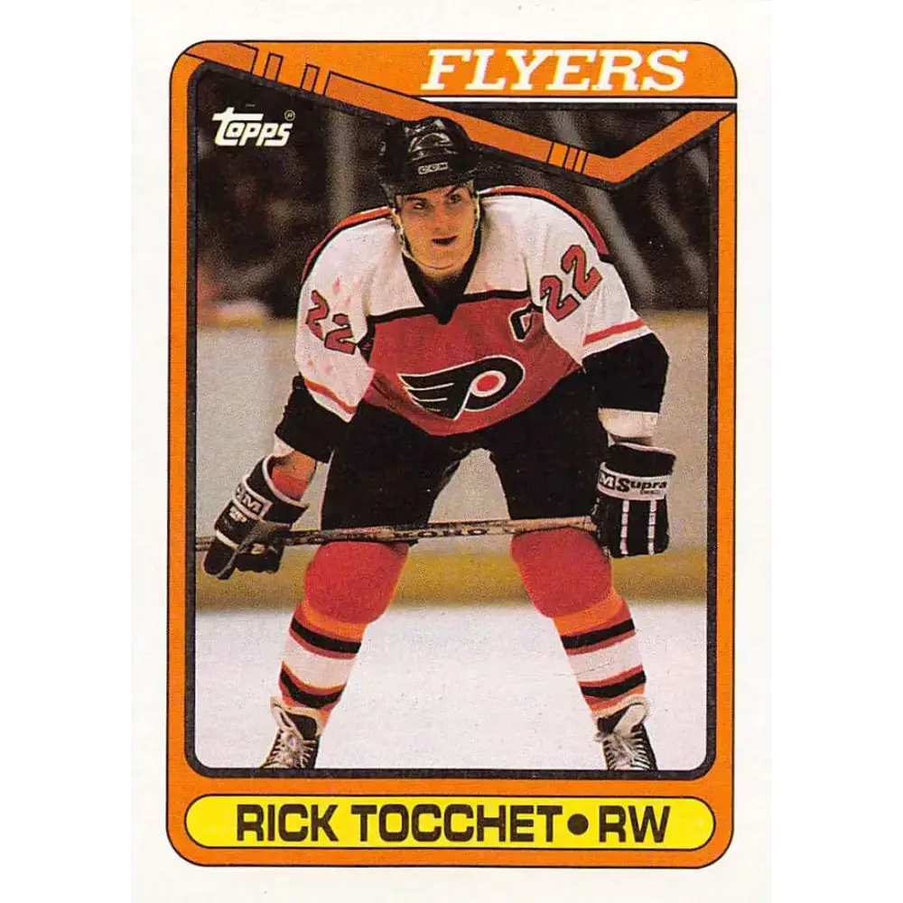 1990-91 Topps #26 Rick Tocchet NM-MT Philadelphia Flyers Hockey Card - Hockey Card Single