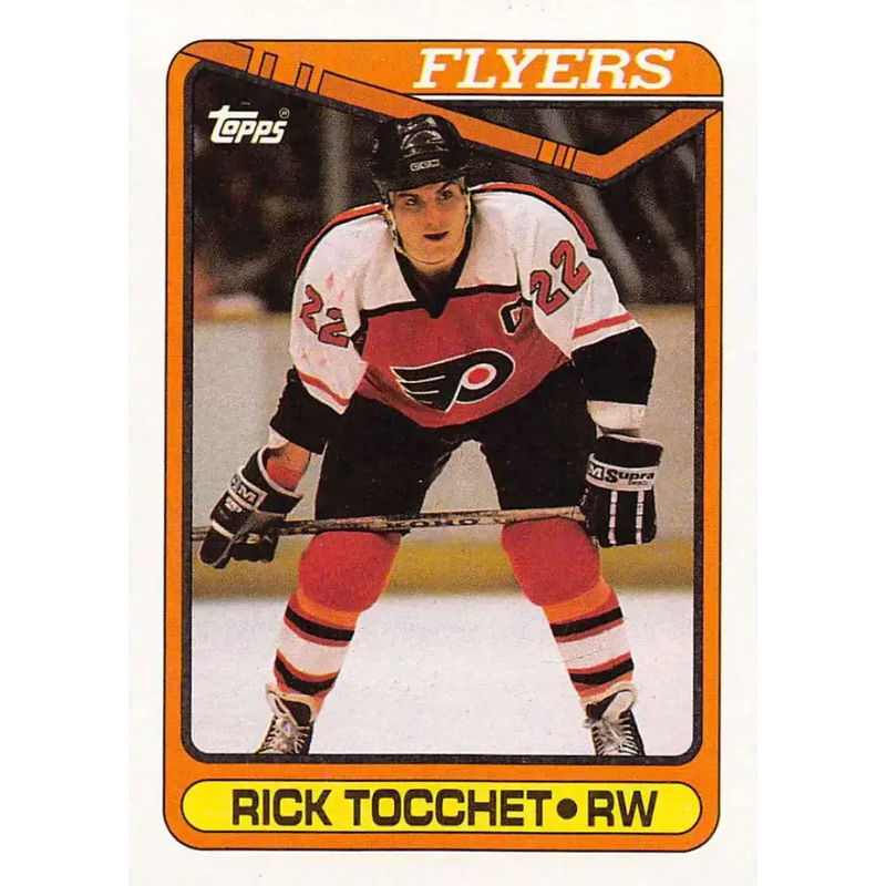 1990-91 Topps #26 Rick Tocchet NM-MT Philadelphia Flyers Hockey Card - Hockey Card Single