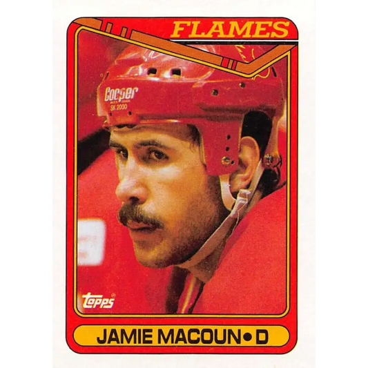 1990-91 Topps #265 Jamie Macoun NM-MT Calgary Flames Hockey Card - Hockey Card Single