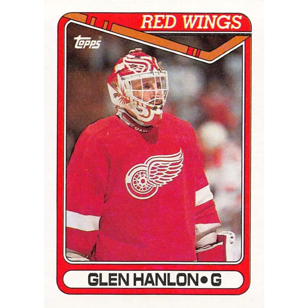 1990-91 Topps #266 Glen Hanlon NM-MT Detroit Red Wings Hockey Card - Hockey Card Single