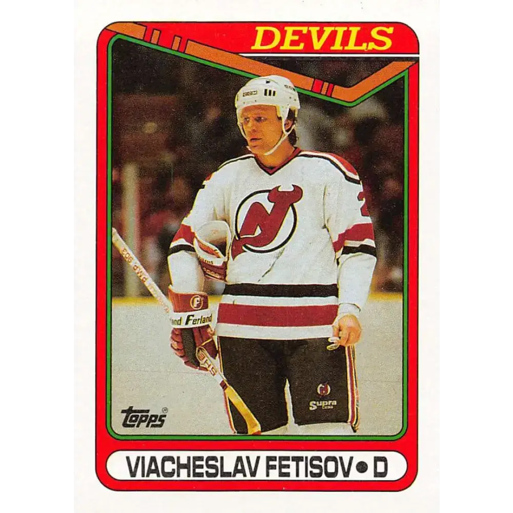 1990-91 Topps #27 Slava Fetisov NM-MT RC Rookie New Jersey Devils Hockey Card - Hockey Card Single