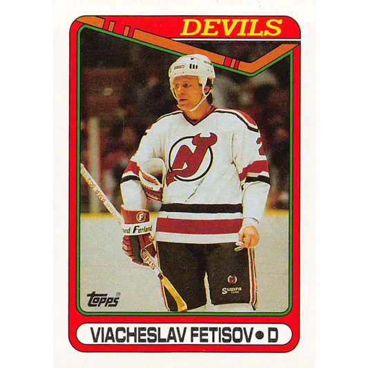 1990-91 Topps #27 Slava Fetisov NM-MT RC Rookie New Jersey Devils Hockey Card
