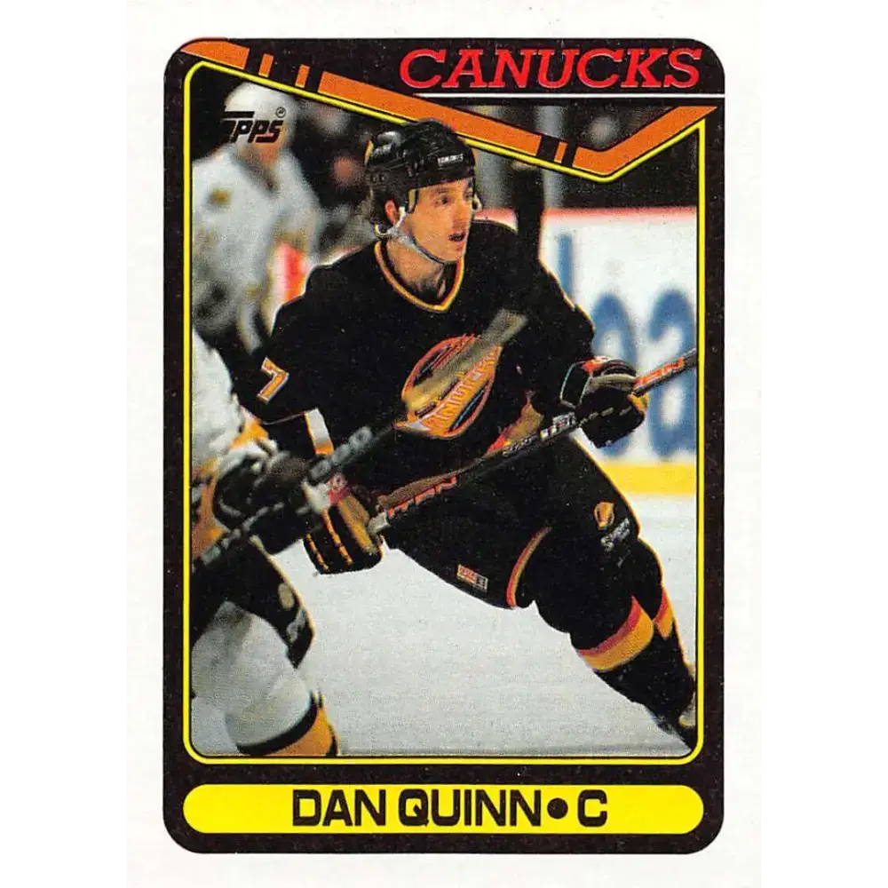 1990-91 Topps #272 Dan Quinn NM-MT Vancouver Canucks Hockey Card - Hockey Card Single