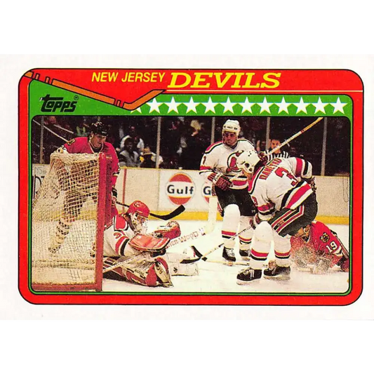 1990-91 Topps #284 Devils Team NM-MT New Jersey Devils Hockey Card