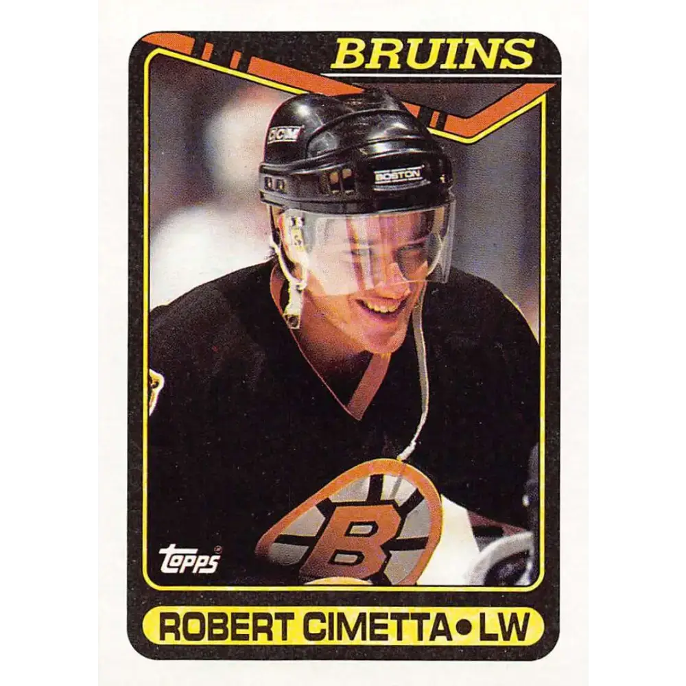 1990-91 Topps #288 Rob Cimetta NM-MT Boston Bruins Hockey Card - Hockey Card Single