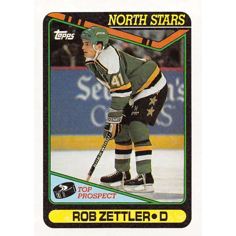 1990-91 Topps #289 Rob Zettler NM-MT RC Rookie Minnesota North Stars Hockey Card - Hockey Card Single