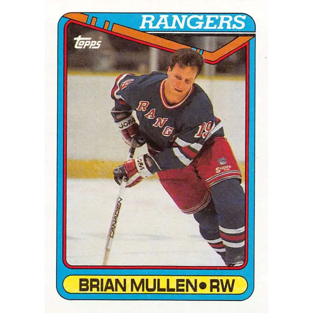 1990-91 Topps #292 Brian Mullen NM-MT New York Rangers Hockey Card - Hockey Card Single