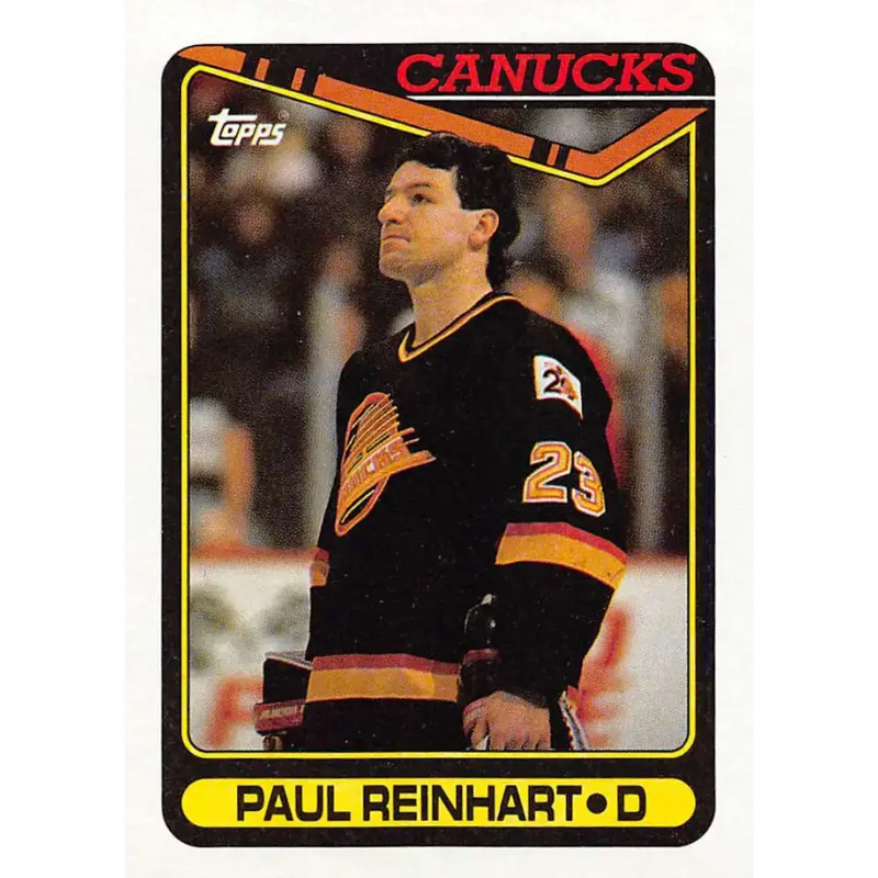 1990-91 Topps #293 Paul Reinhart NM-MT Vancouver Canucks Hockey Card - Hockey Card Single