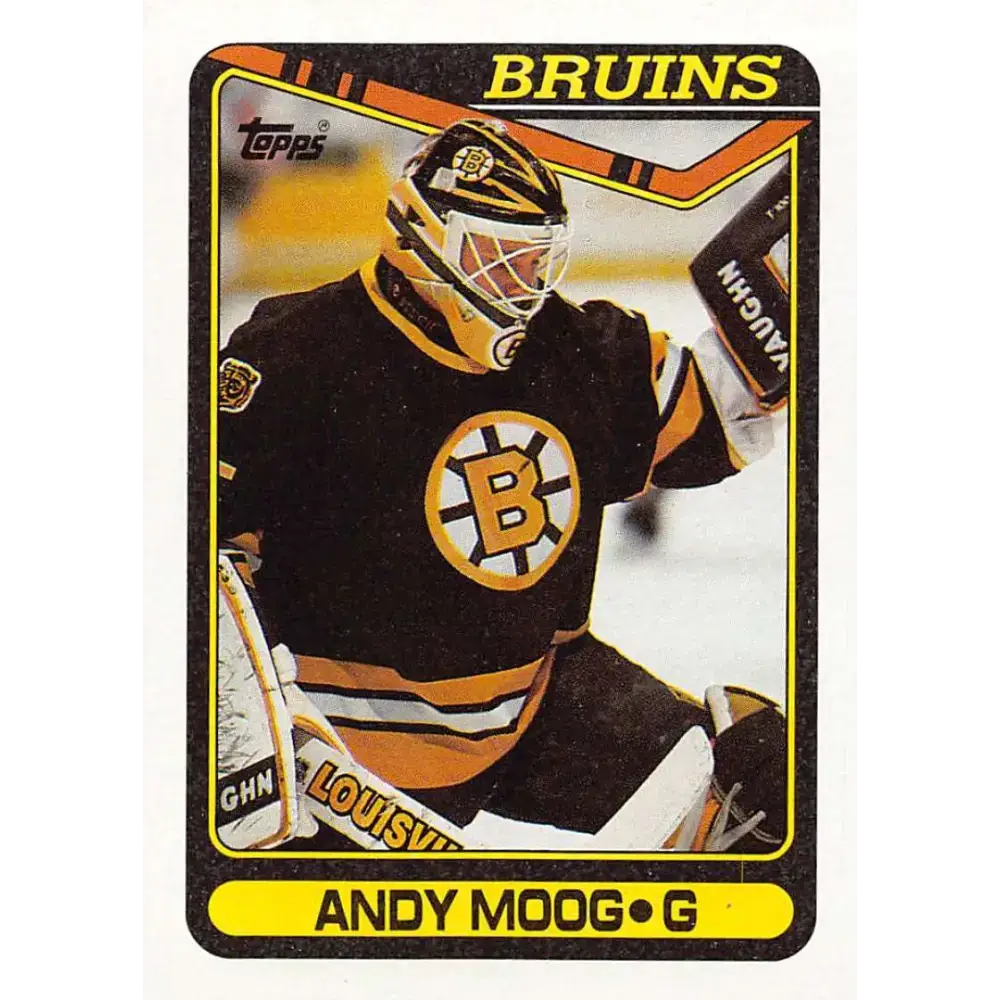 1990-91 Topps #294 Andy Moog NM-MT Boston Bruins Hockey Card - Hockey Card Single