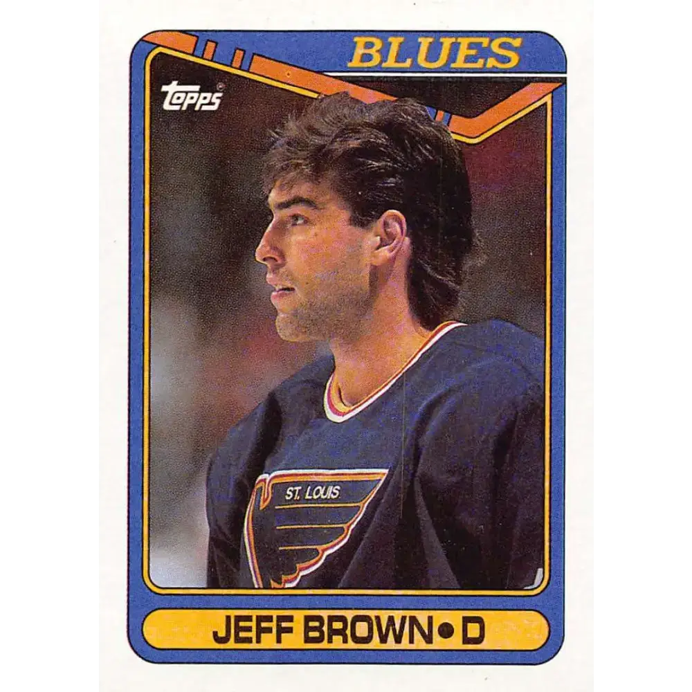 1990-91 Topps #295 Jeff Brown NM-MT St. Louis Blues Hockey Card - Hockey Card Single