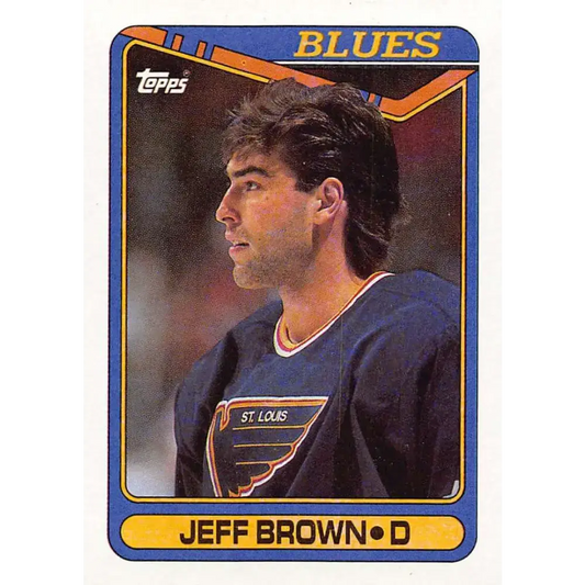 1990-91 Topps #295 Jeff Brown NM-MT St. Louis Blues Hockey Card