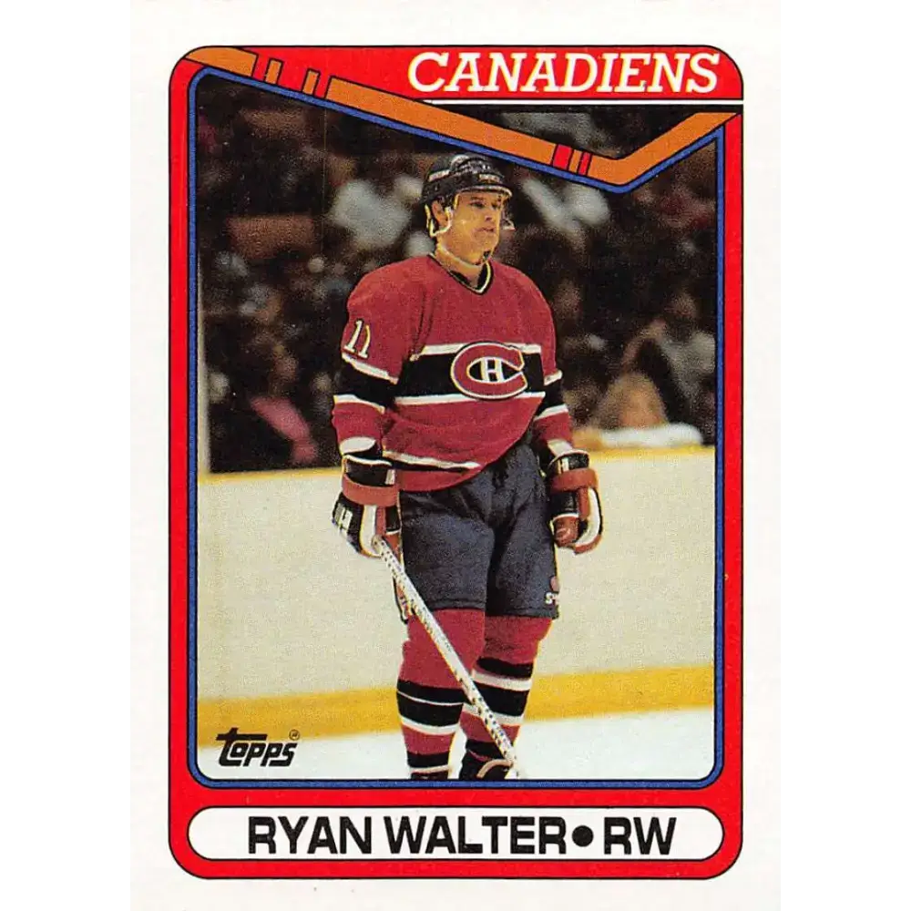 1990-91 Topps #296 Ryan Walter NM-MT Montreal Canadiens Hockey Card - Hockey Card Single