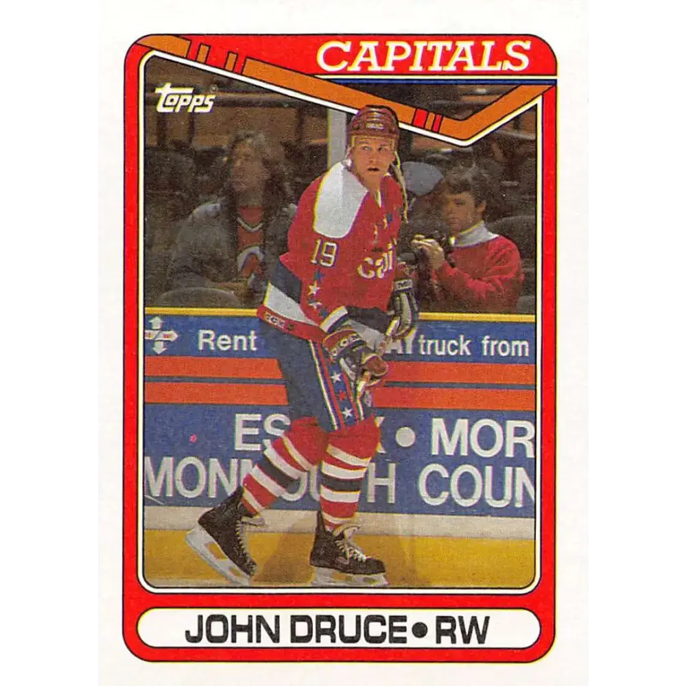 1990-91 Topps #298 John Druce NM-MT Washington Capitals Hockey Card - Hockey Card Single