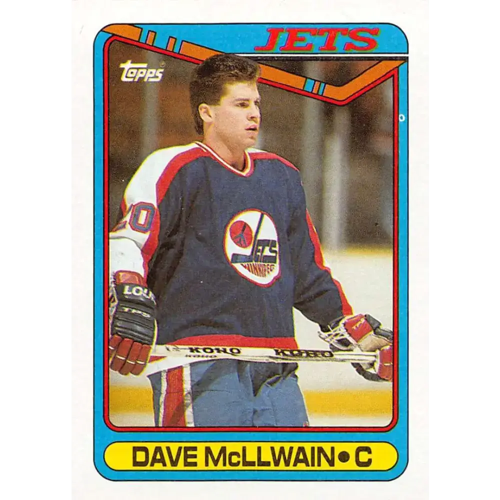 1990-91 Topps #299 Dave McLlwain NM-MT Winnipeg Jets Hockey Card - Hockey Card Single