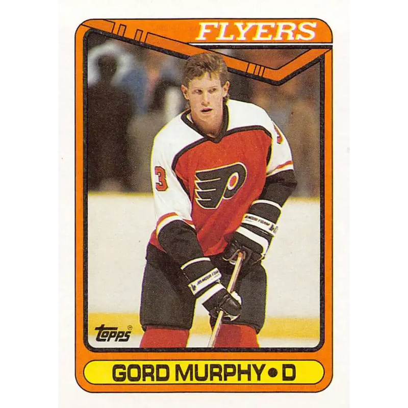 1990-91 Topps #302 Gord Murphy NM-MT RC Rookie Philadelphia Flyers Hockey Card - Hockey Card Single