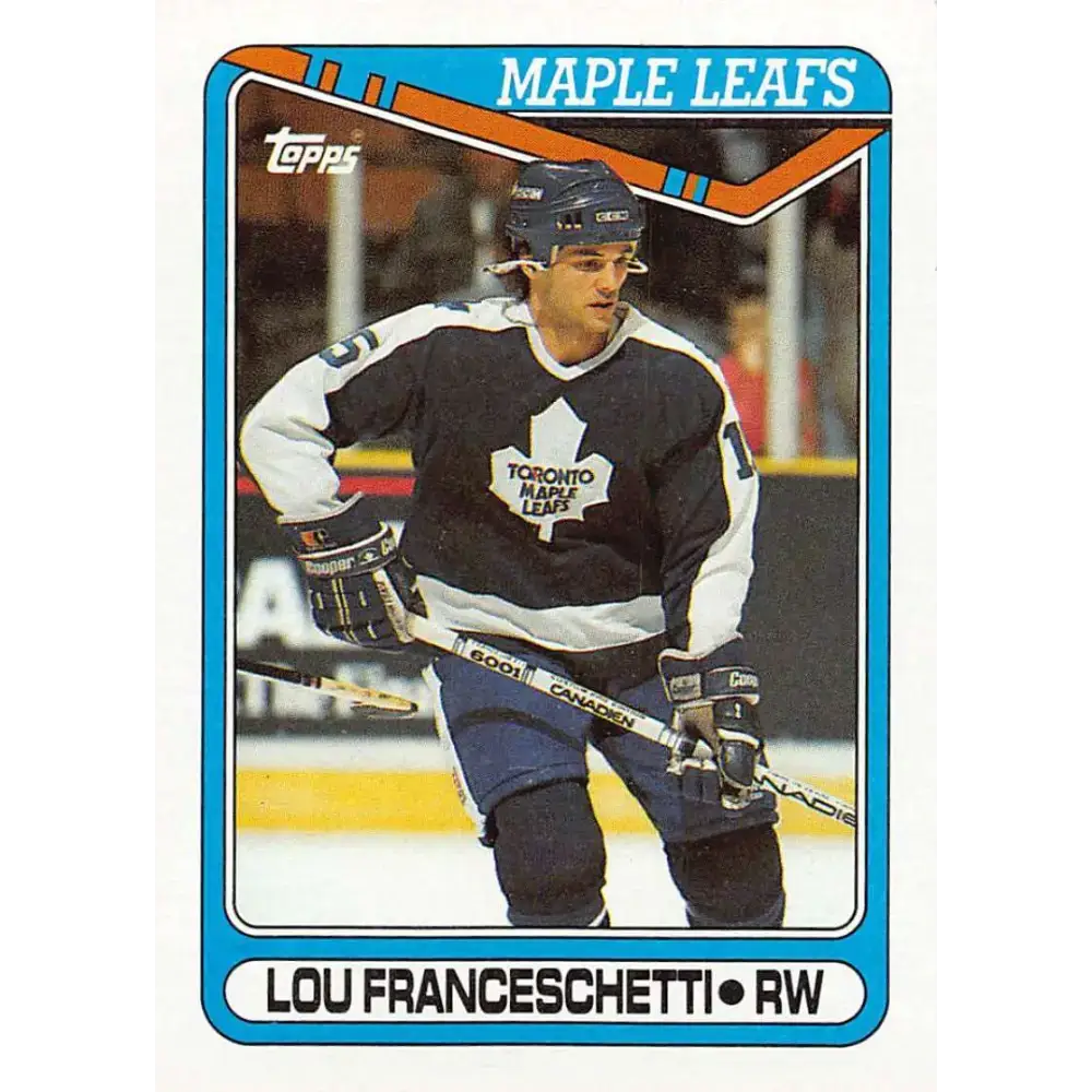 1990-91 Topps #303 Lou Franceschetti NM-MT Toronto Maple Leafs Hockey Card - Hockey Card Single