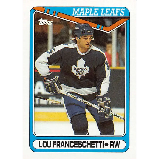 1990-91 Topps #303 Lou Franceschetti NM-MT Toronto Maple Leafs Hockey Card - Hockey Card Single