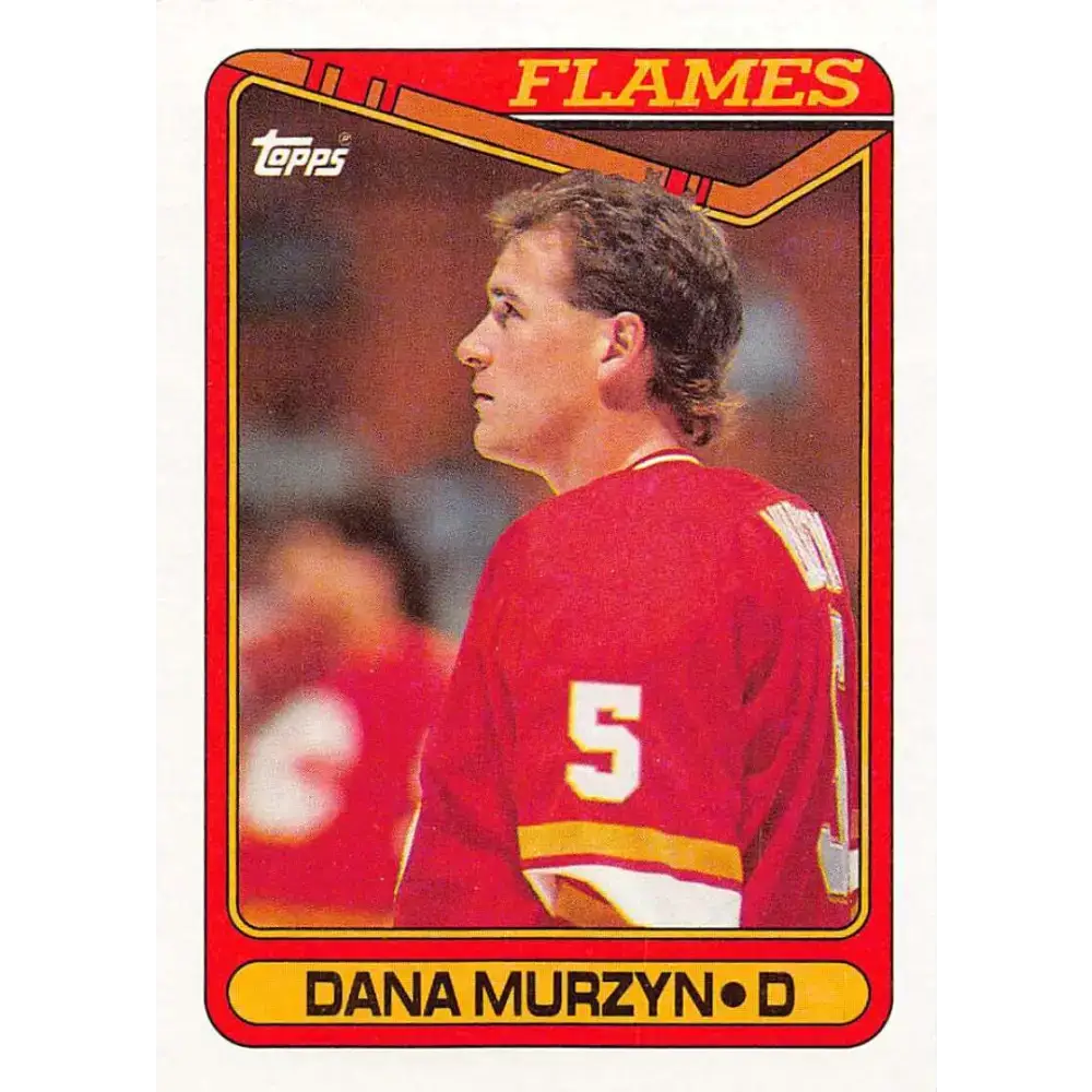 1990-91 Topps #304 Dana Murzyn NM-MT Calgary Flames Hockey Card