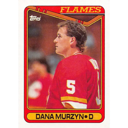 1990-91 Topps #304 Dana Murzyn NM-MT Calgary Flames Hockey Card - Hockey Card Single
