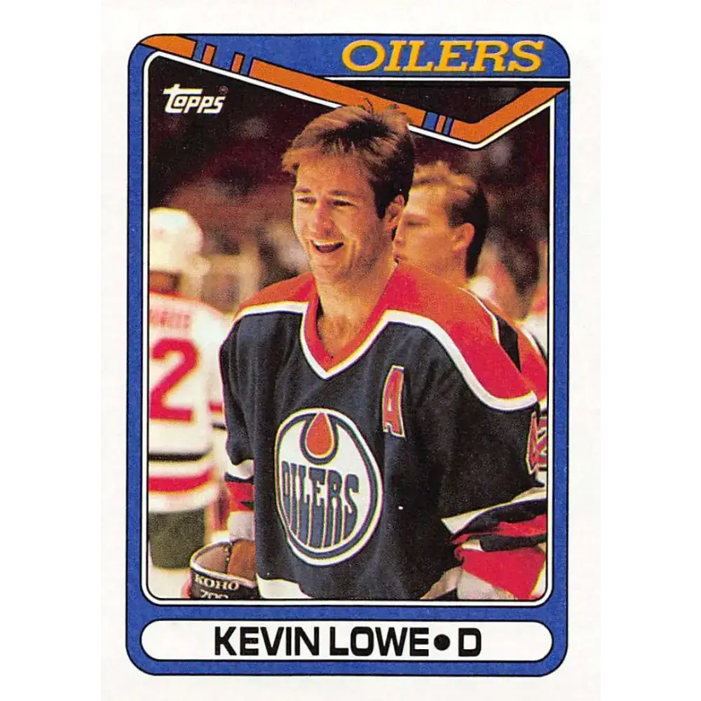 1990-91 Topps #307 Kevin Lowe NM-MT Edmonton Oilers Hockey Card - Hockey Card Single