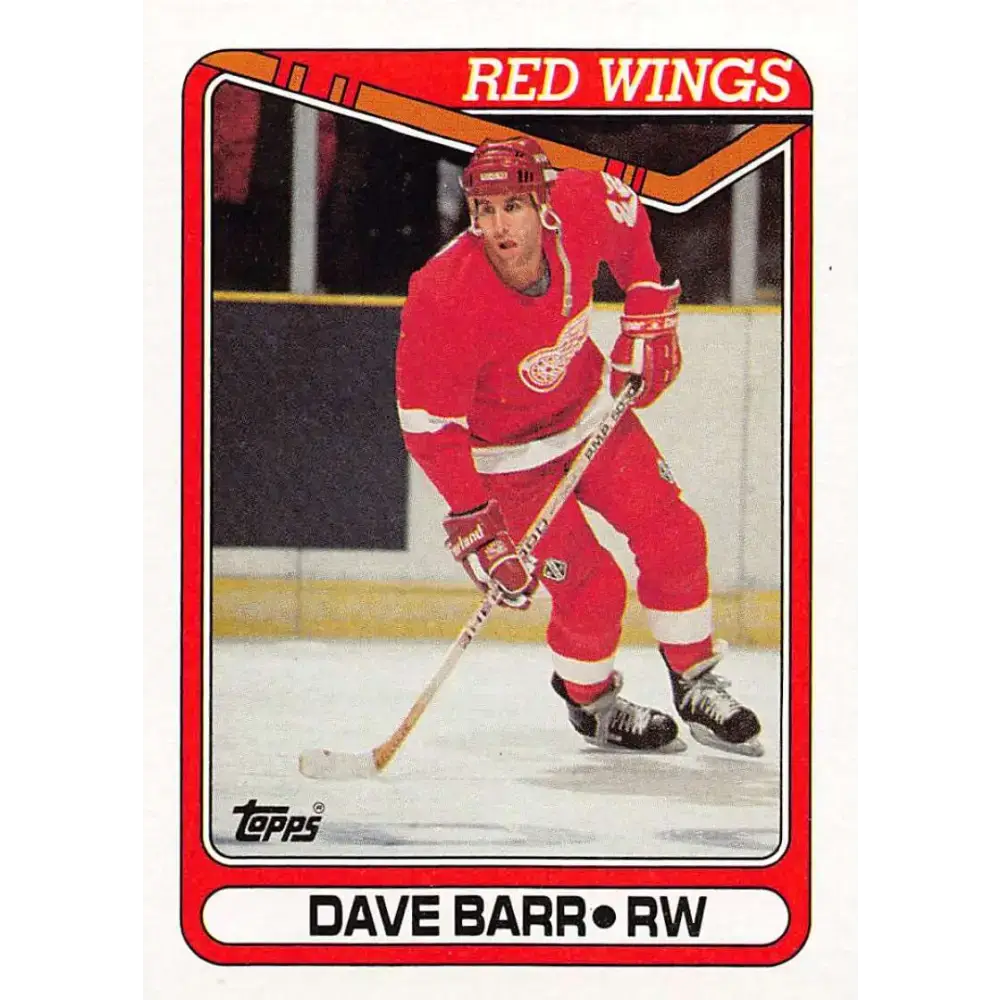 1990-91 Topps #308 Dave Barr NM-MT Detroit Red Wings Hockey Card - Hockey Card Single