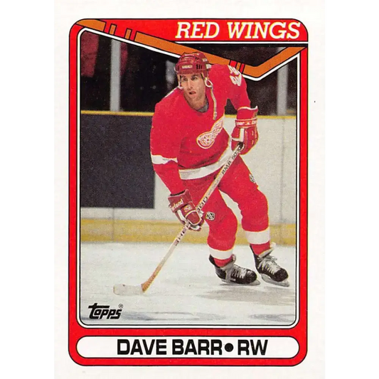 1990-91 Topps #308 Dave Barr NM-MT Detroit Red Wings Hockey Card