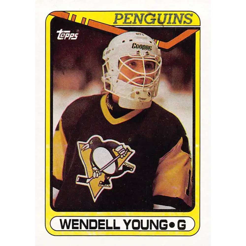 1990-91 Topps #309 Wendell Young NM-MT Pittsburgh Penguins Hockey Card - Hockey Card Single