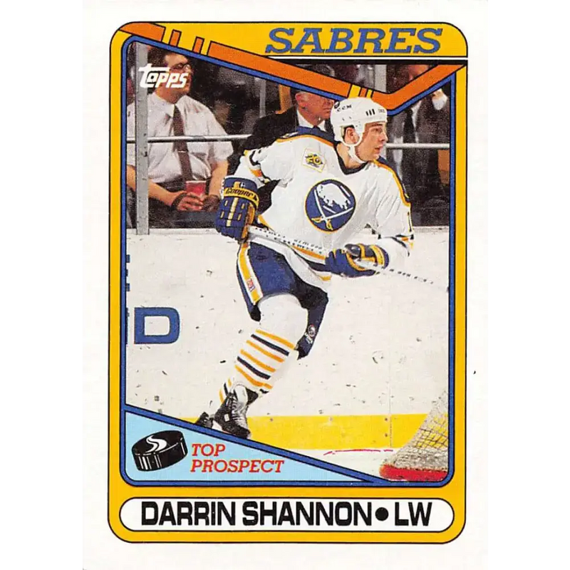 1990-91 Topps #310 Darrin Shannon NM-MT RC Rookie Buffalo Sabres Hockey Card - Hockey Card Single